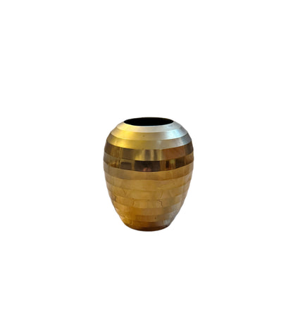 Faceted Brass Vase