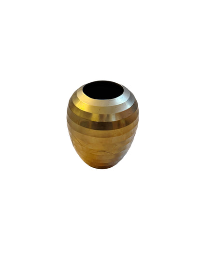 Faceted Brass Vase