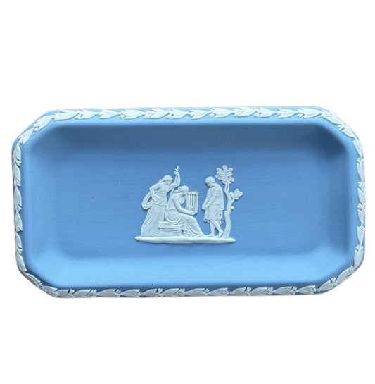 Wedgewood Blue Jasperware Rectangular Dish