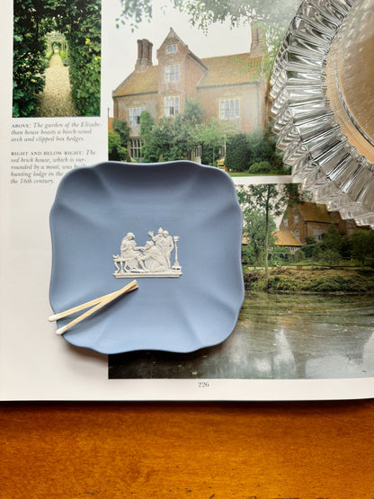 Wedgewood Blue Jasperware Square Dish